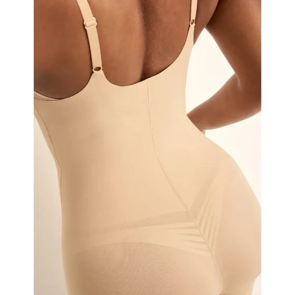 Knix Women's Size XL Customizable Open Bust Shaper Bodysuit Warm Sand NWT - Picture 2 of 14